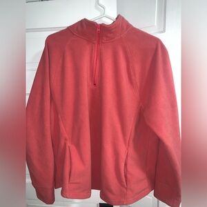 XXL Women's Coral Fleece Quarter-Zip Sweatshirt